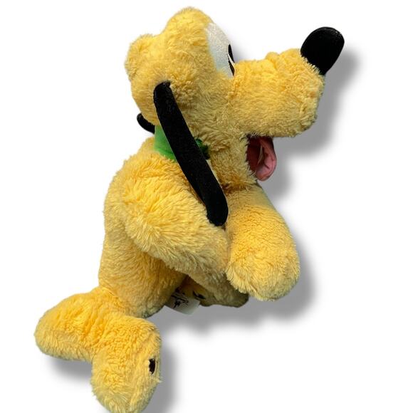 Disney Parks Plush Pluto Dog Nursery Bedroom Decor Green Collar Shower 15" - Picture 3 of 11